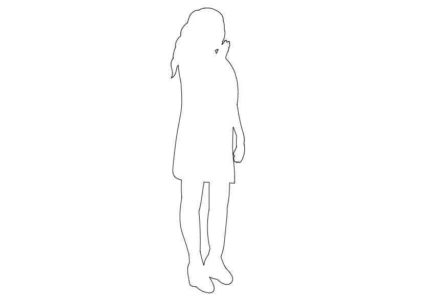 Free Person Standing Elevation CAD Block – DWG, DXF, PDF Format