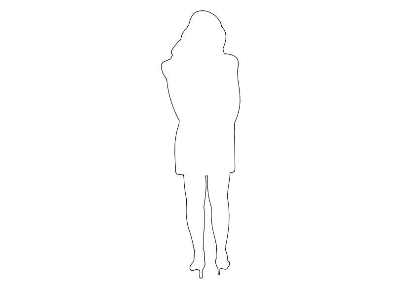 Free Person Standing Elevation CAD Block – DWG, DXF, PDF Format