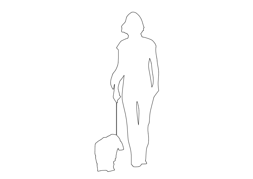 Free Person Walking Elevation CAD Block – DWG, DXF, PDF Format