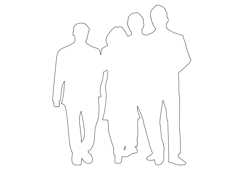 Free People Standing Elevation CAD Block – DWG, DXF, PDF Format