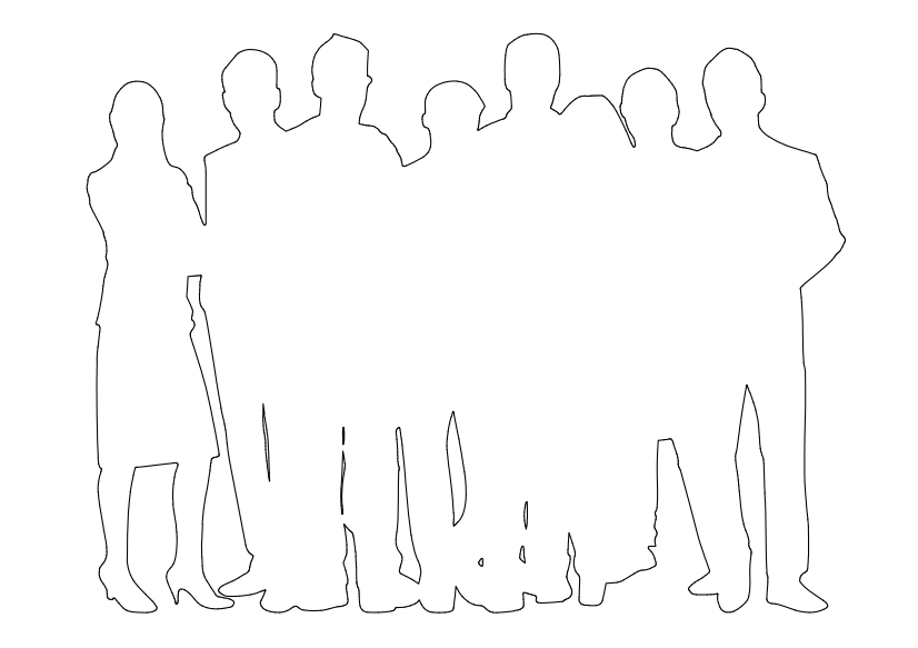 Free People Standing Elevation CAD Block – DWG, DXF, PDF Format