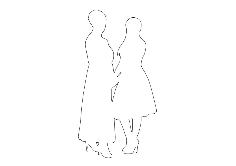 Free People Standing Elevation CAD Block – DWG, DXF, PDF Format