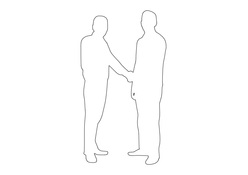 Free People Standing Elevation CAD Block – DWG, DXF, PDF Format