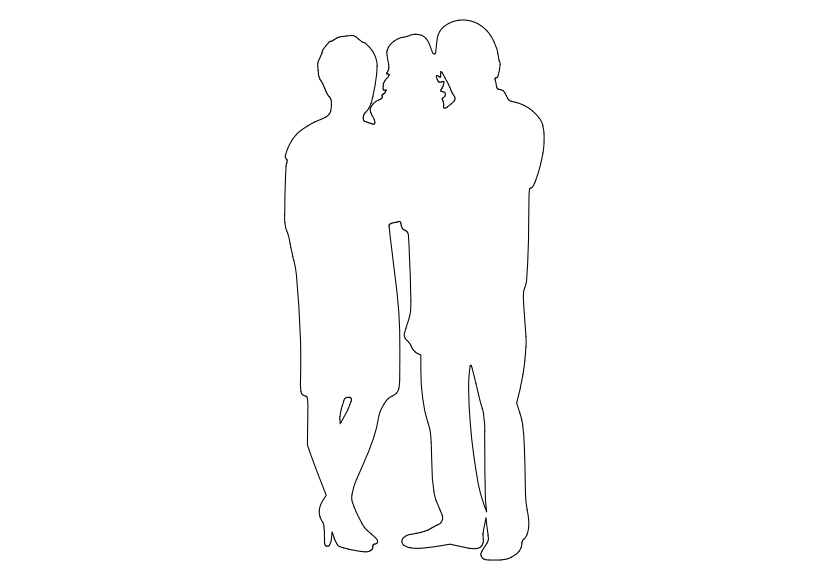 Free People Standing Elevation CAD Block – DWG, DXF, PDF Format