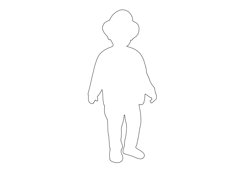 Free Child Standing Elevation CAD Block – DWG, DXF, PDF Format