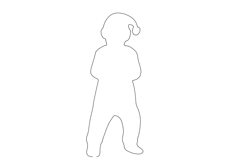 Free Child Standing Elevation CAD Block – DWG, DXF, PDF Format