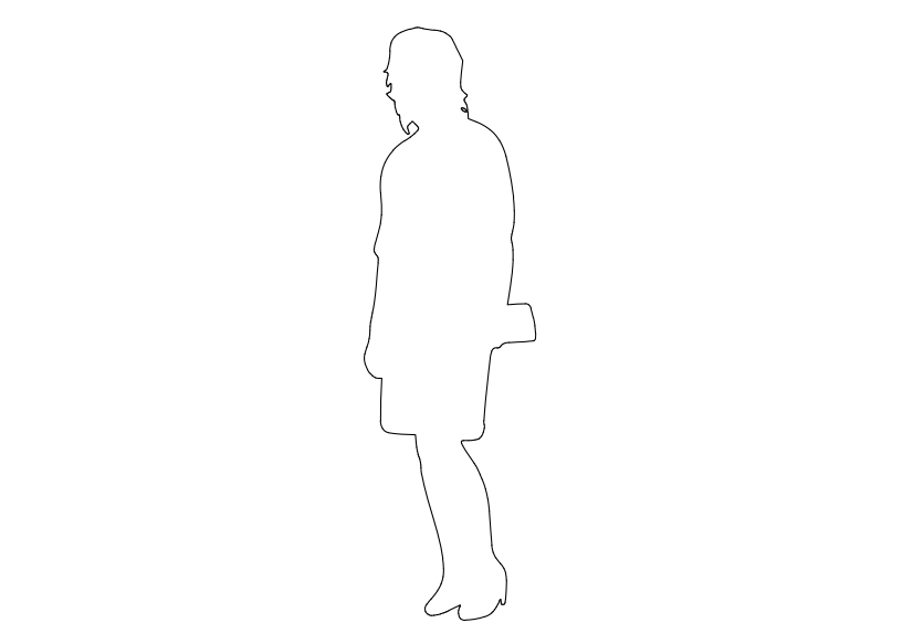 Free Person Standing Elevation CAD Block – DWG, DXF, PDF Format