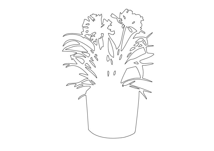 Free Plant Elevation CAD Block – DWG, DXF, PDF Format