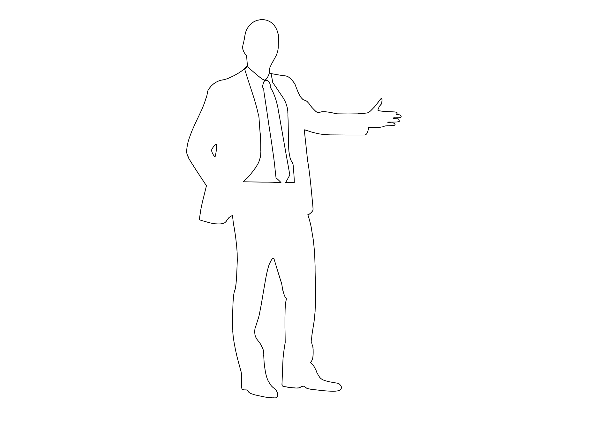 Free Person Standing Elevation CAD Block – DWG, DXF, PDF Format