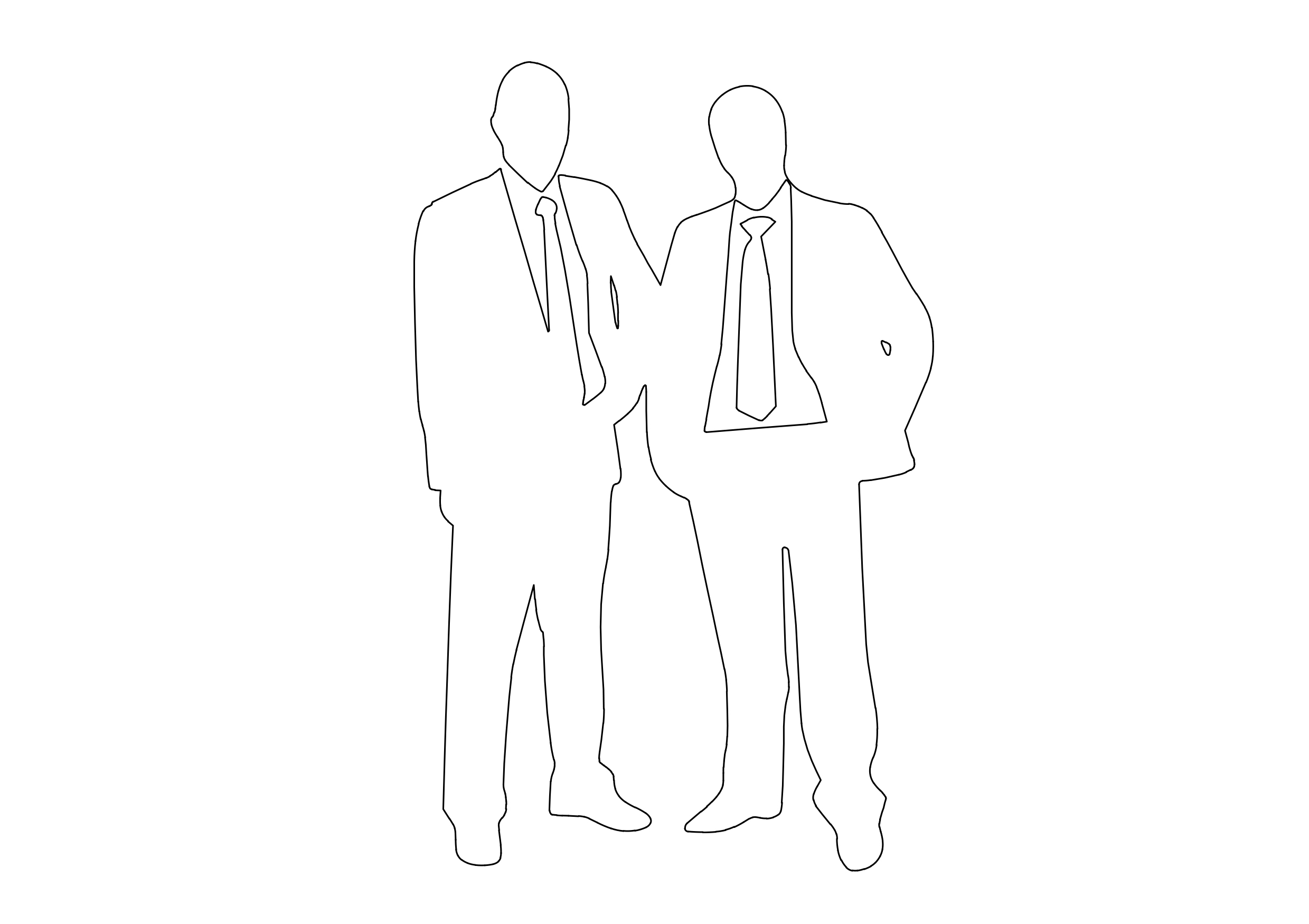 Free People Standing Elevation CAD Block – DWG, DXF, PDF Format