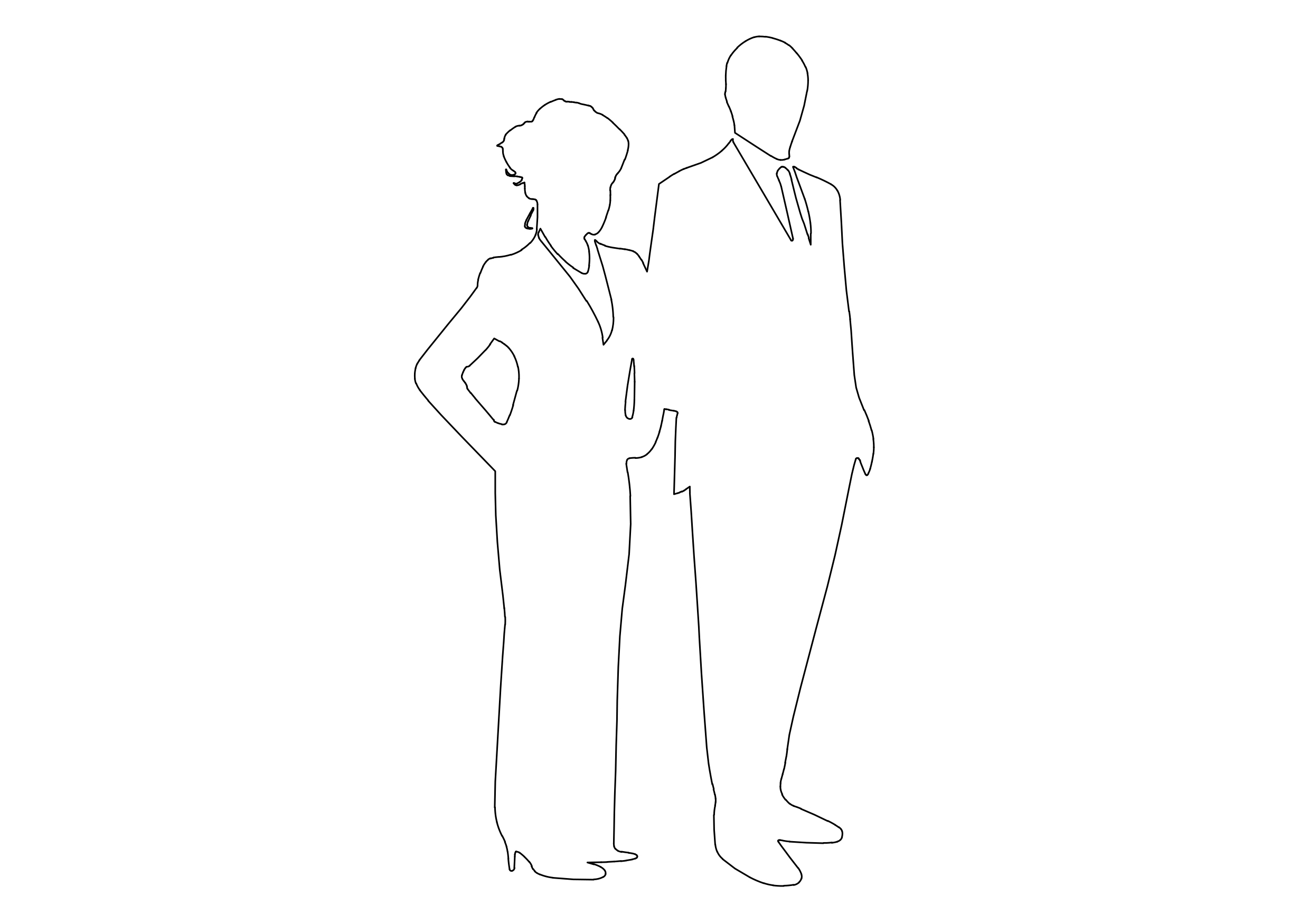 Free People Standing Elevation CAD Block – DWG, DXF, PDF Format