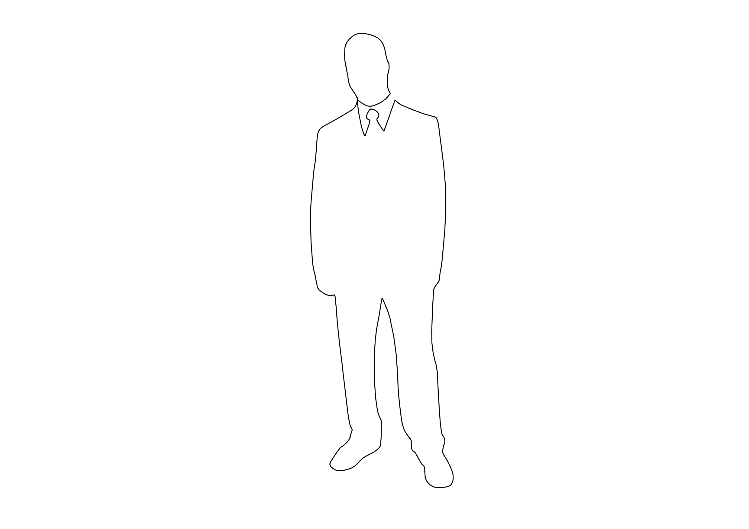 Free Person Standing Elevation CAD Block – DWG, DXF, PDF Format