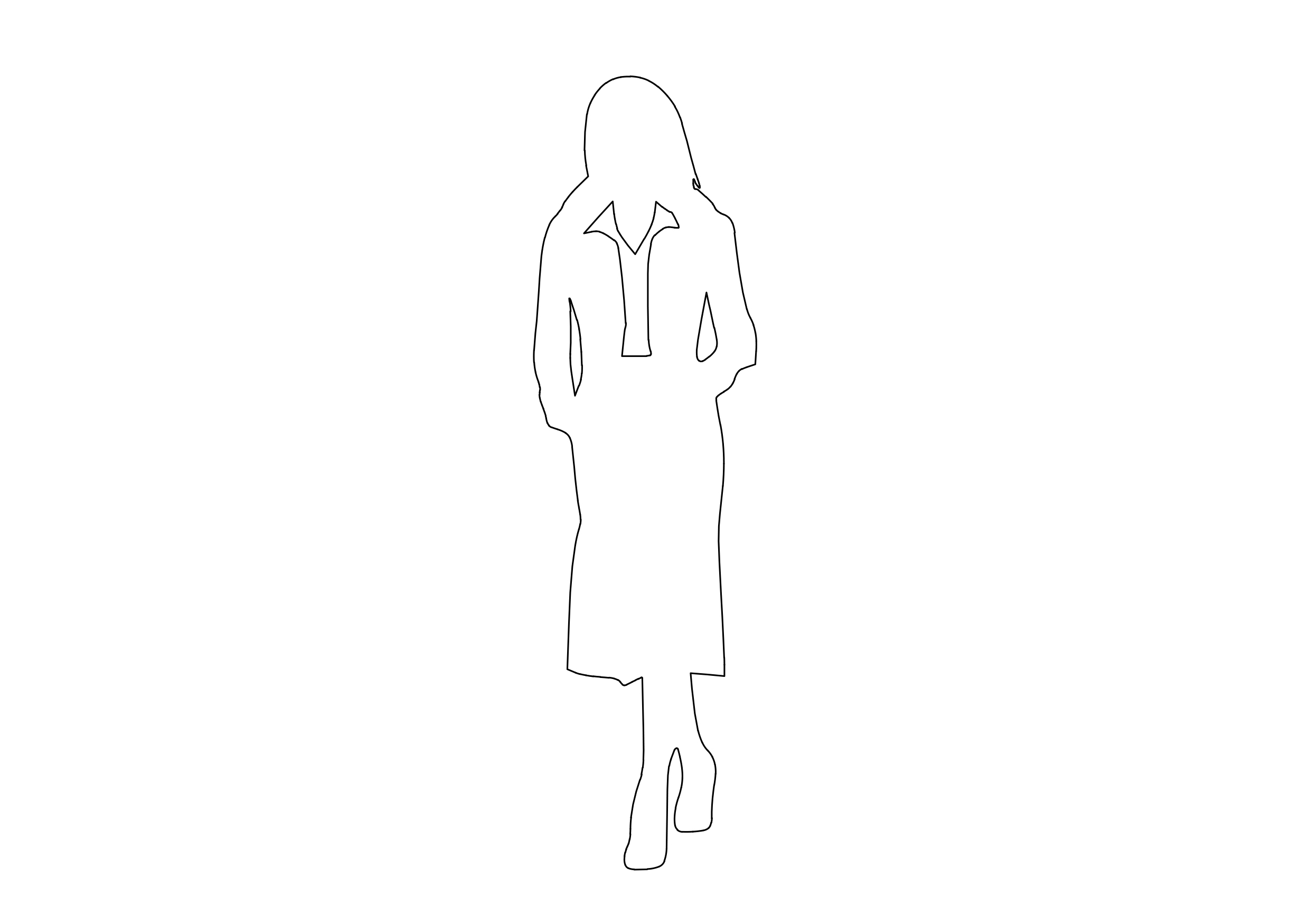 Free Person Standing Elevation CAD Block – DWG, DXF, PDF Format