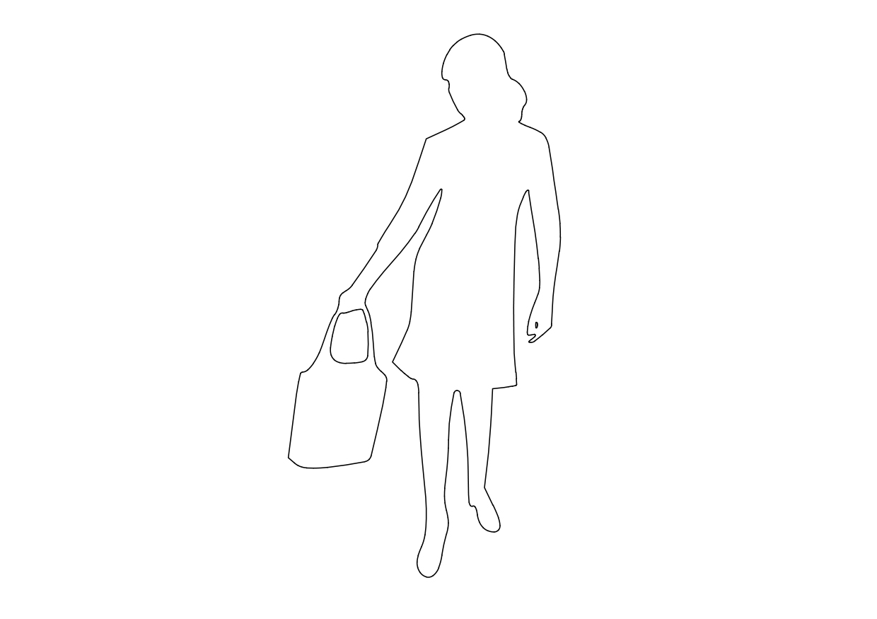 Free Person Standing Elevation CAD Block – DWG, DXF, PDF Format