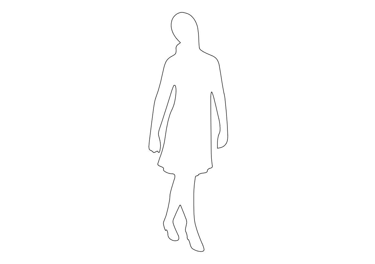 Free Person Standing Elevation CAD Block – DWG, DXF, PDF Format