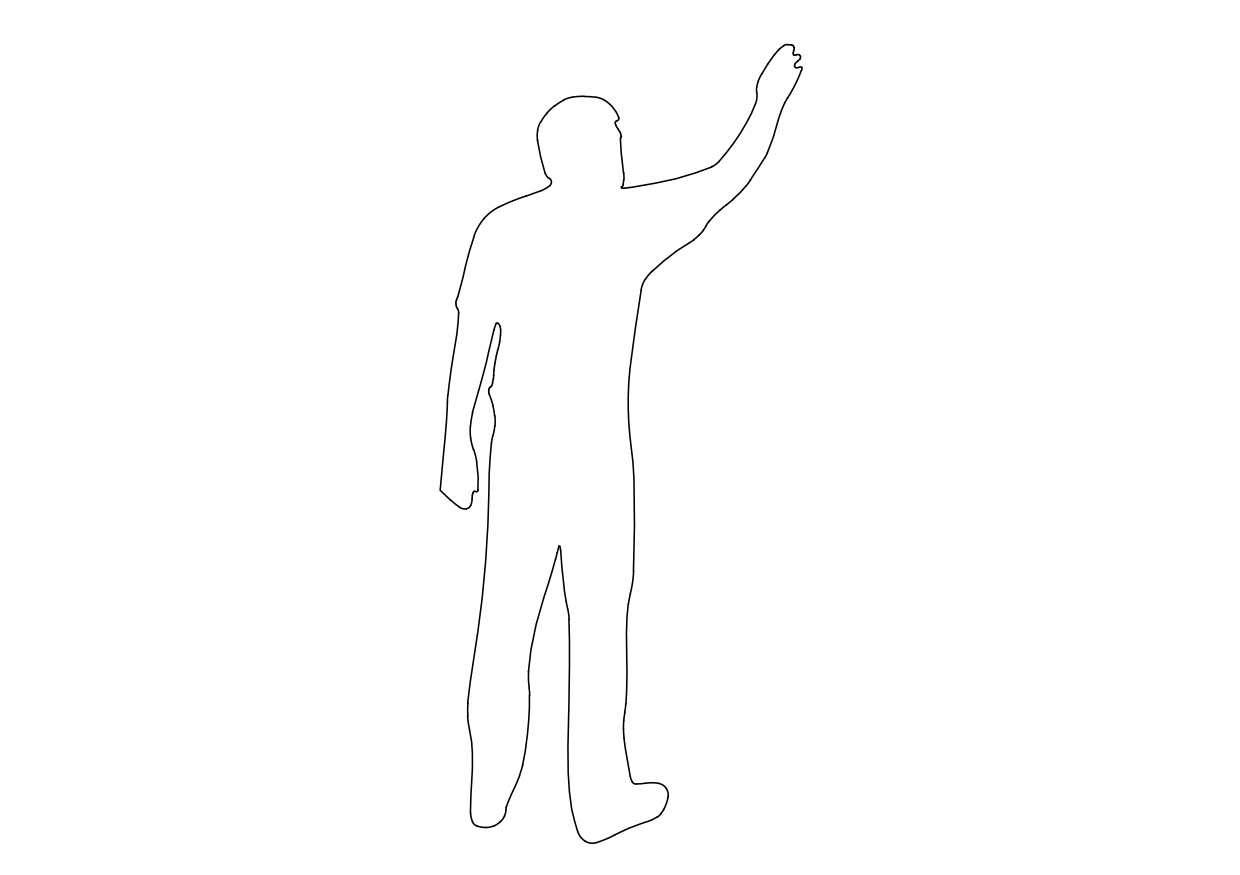 Free Person Standing Elevation CAD Block – DWG, DXF, PDF Format