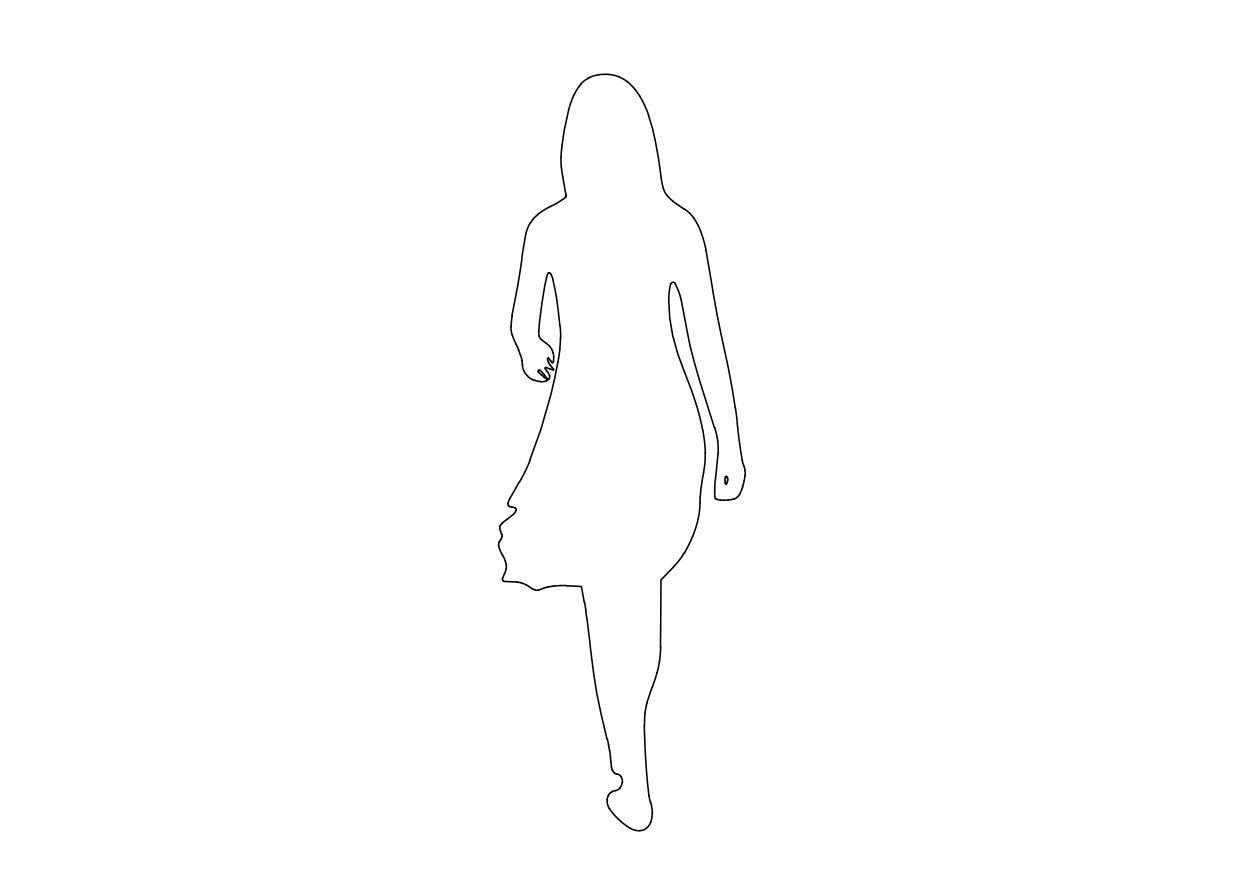 Free Person Standing Elevation CAD Block – DWG, DXF, PDF Format