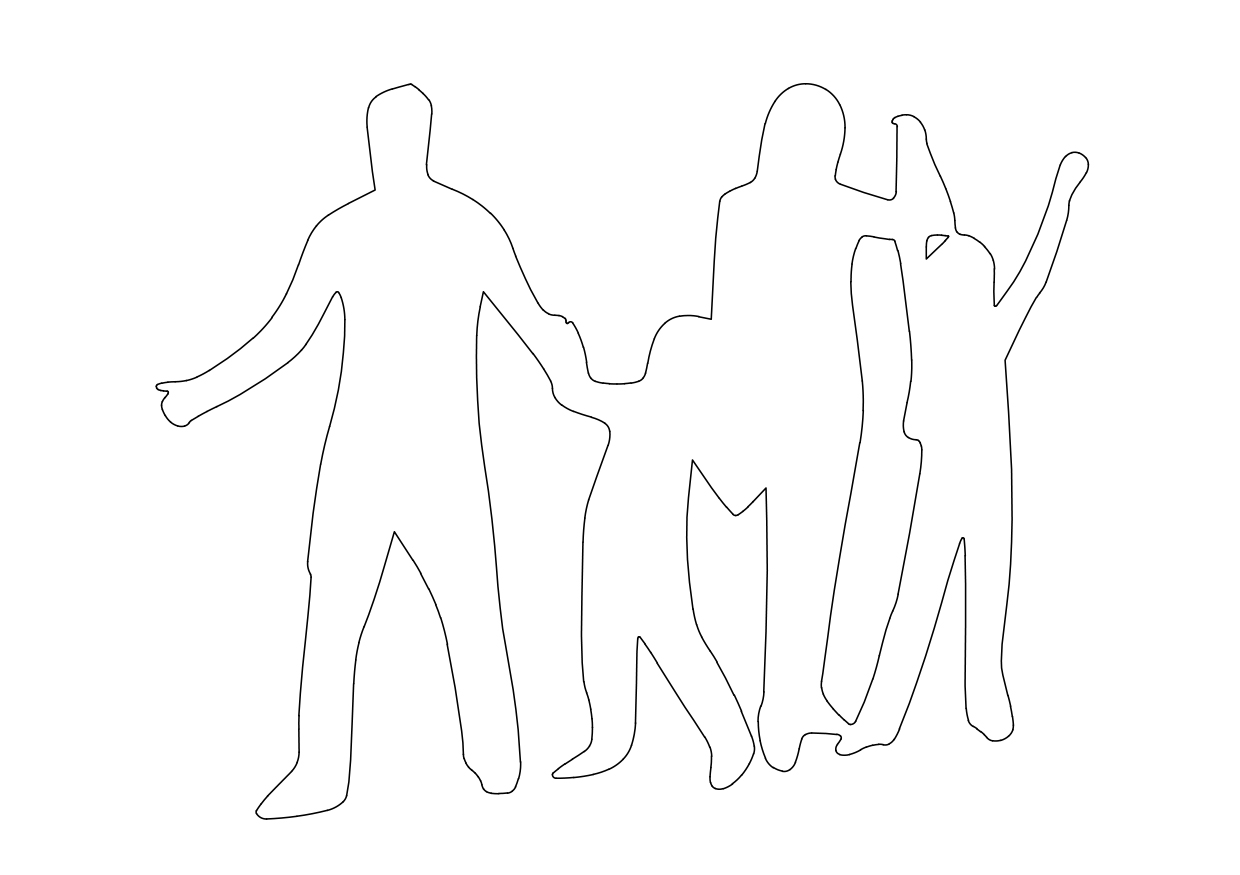 Free People Standing Elevation CAD Block – DWG, DXF, PDF Format