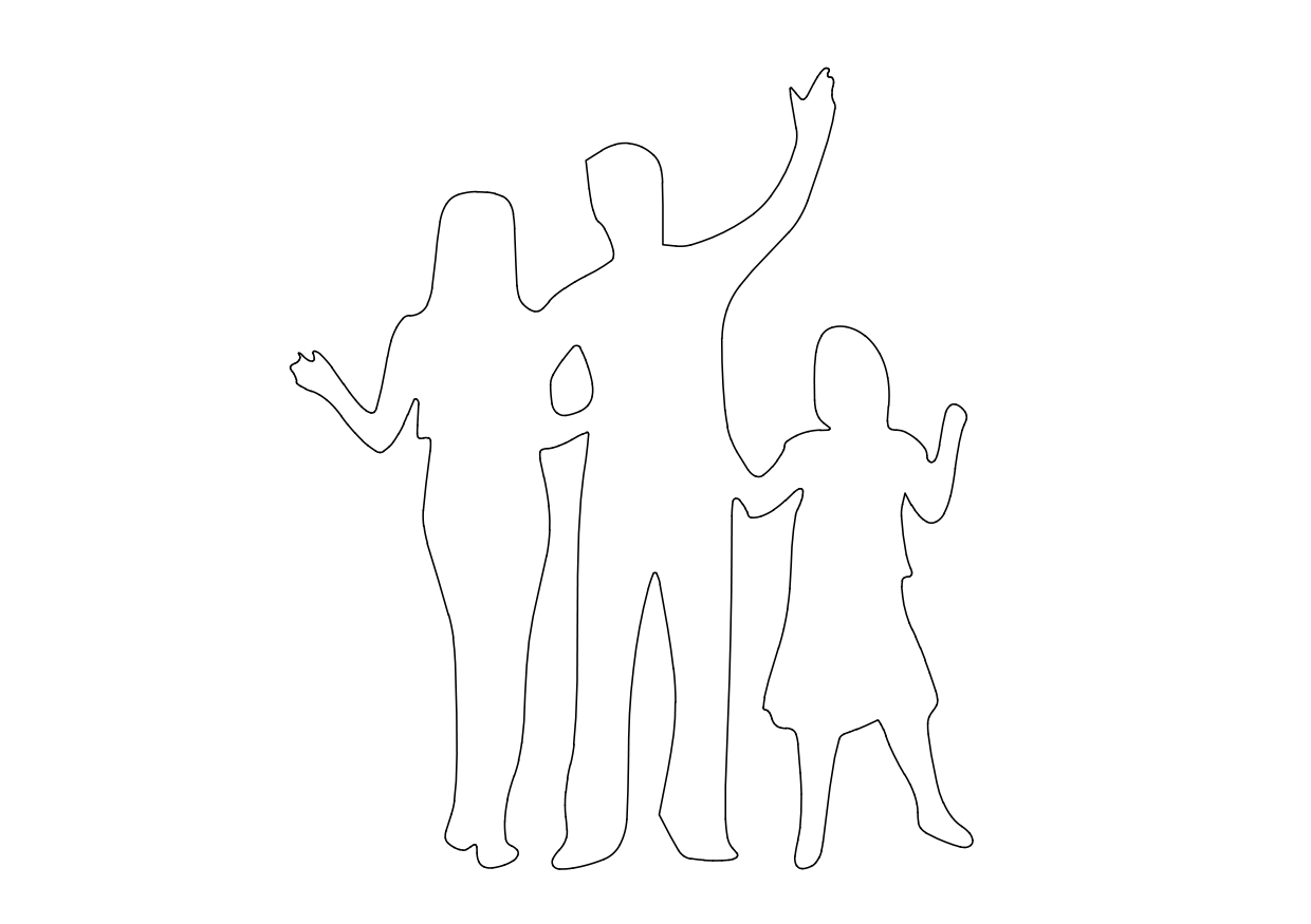 Free People Standing Elevation CAD Block – DWG, DXF, PDF Format