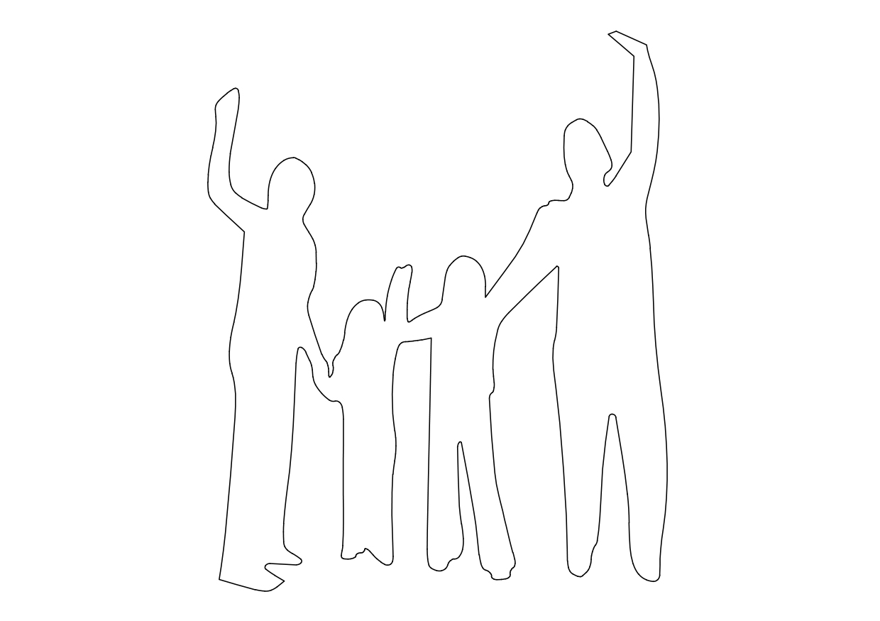 Free People Standing Elevation CAD Block – DWG, DXF, PDF Format