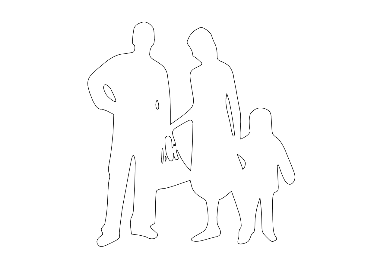 Free People Standing Elevation CAD Block – DWG, DXF, PDF Format