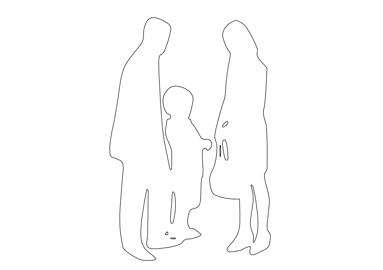 Free People Standing Elevation CAD Block – DWG, DXF, PDF Format