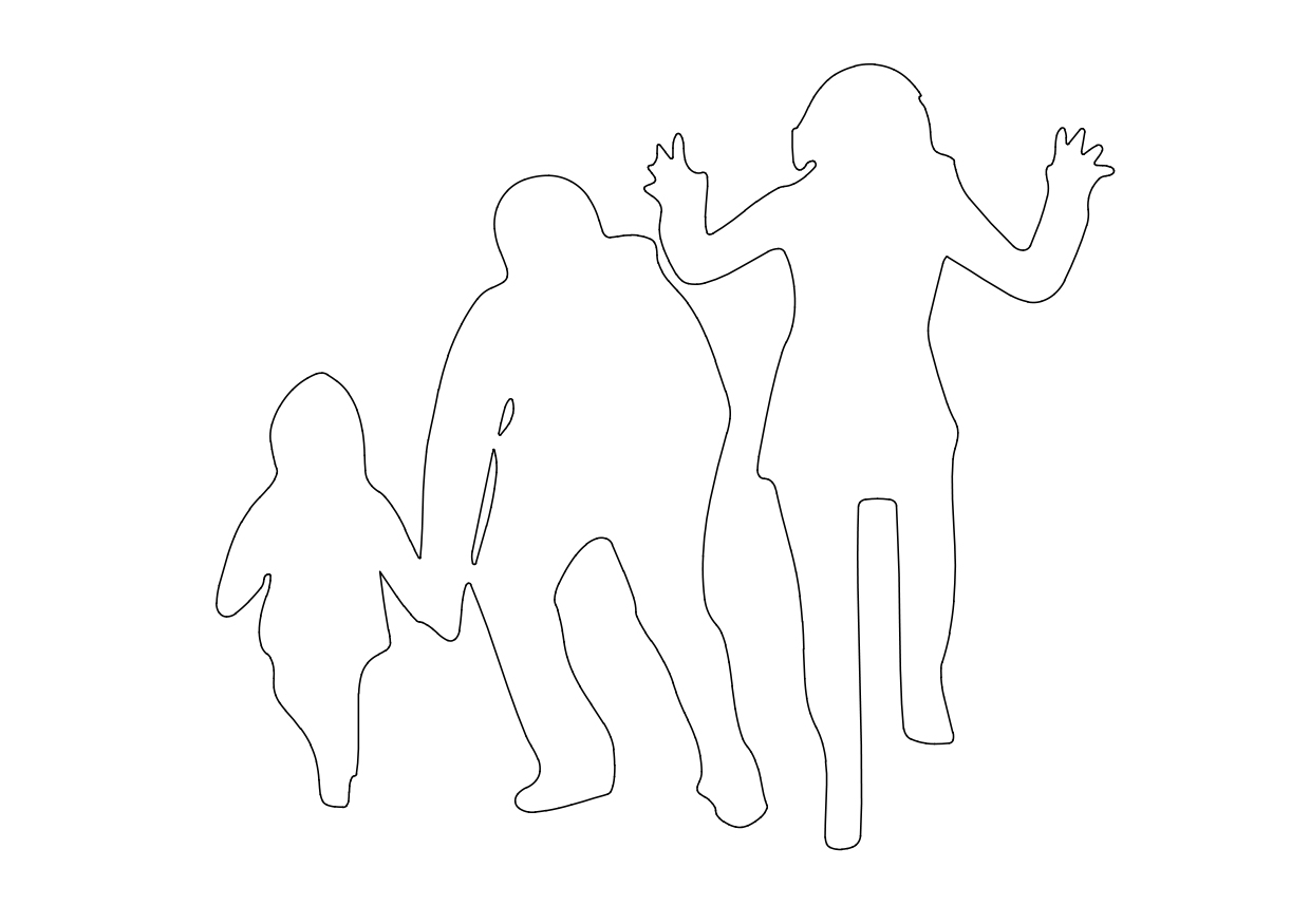 Free People Standing Elevation CAD Block – DWG, DXF, PDF Format