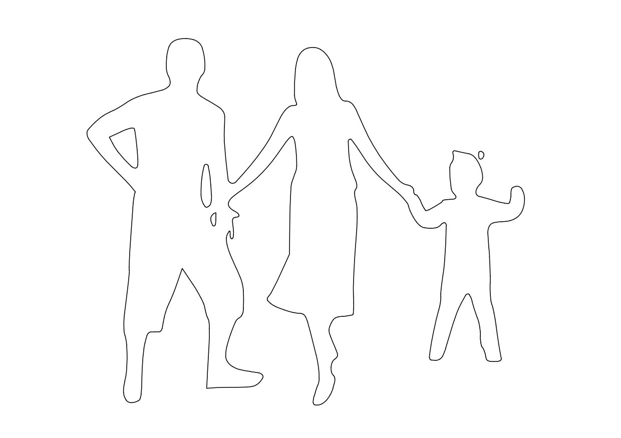 Free Family Standing Elevation CAD Block – DWG, DXF, PDF Format