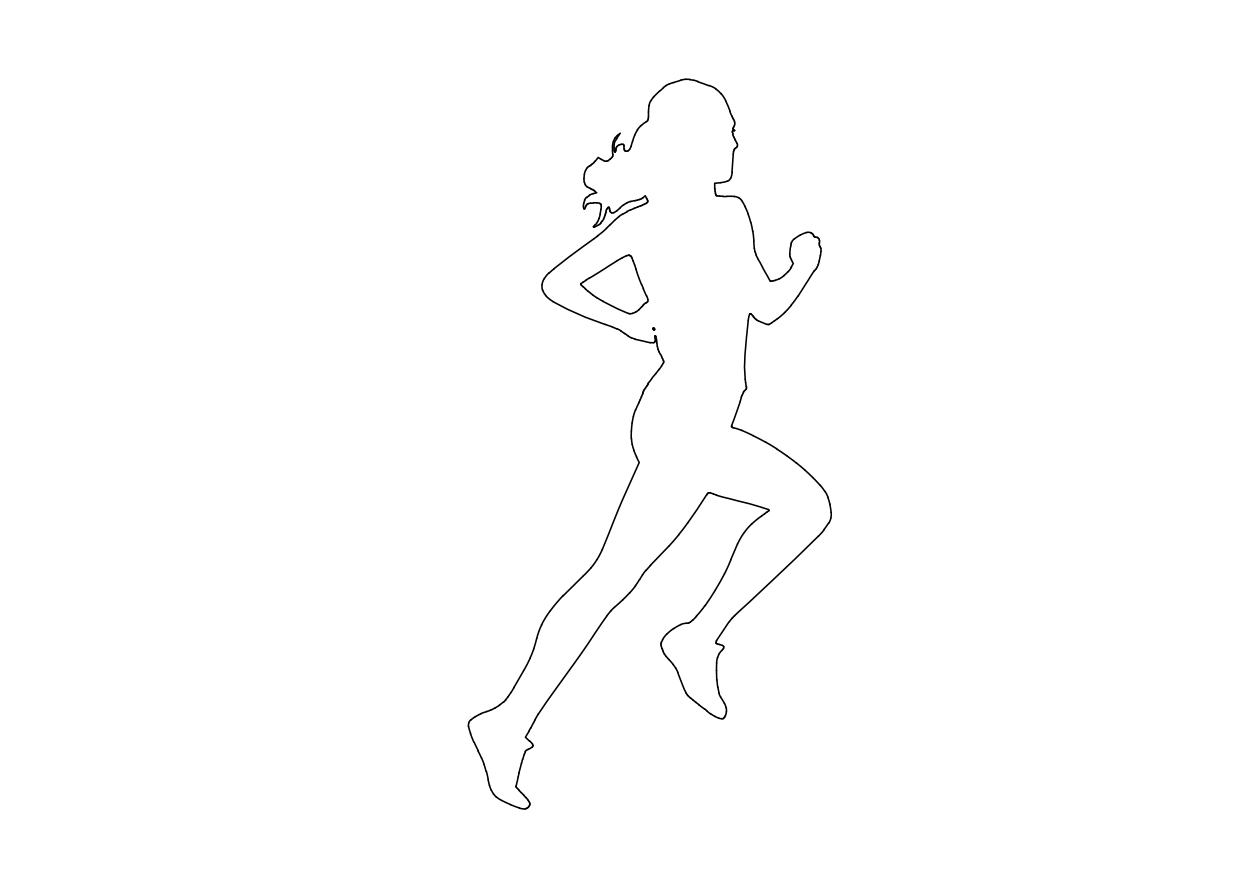 Free Person Running Elevation CAD Block – DWG, DXF, PDF Format