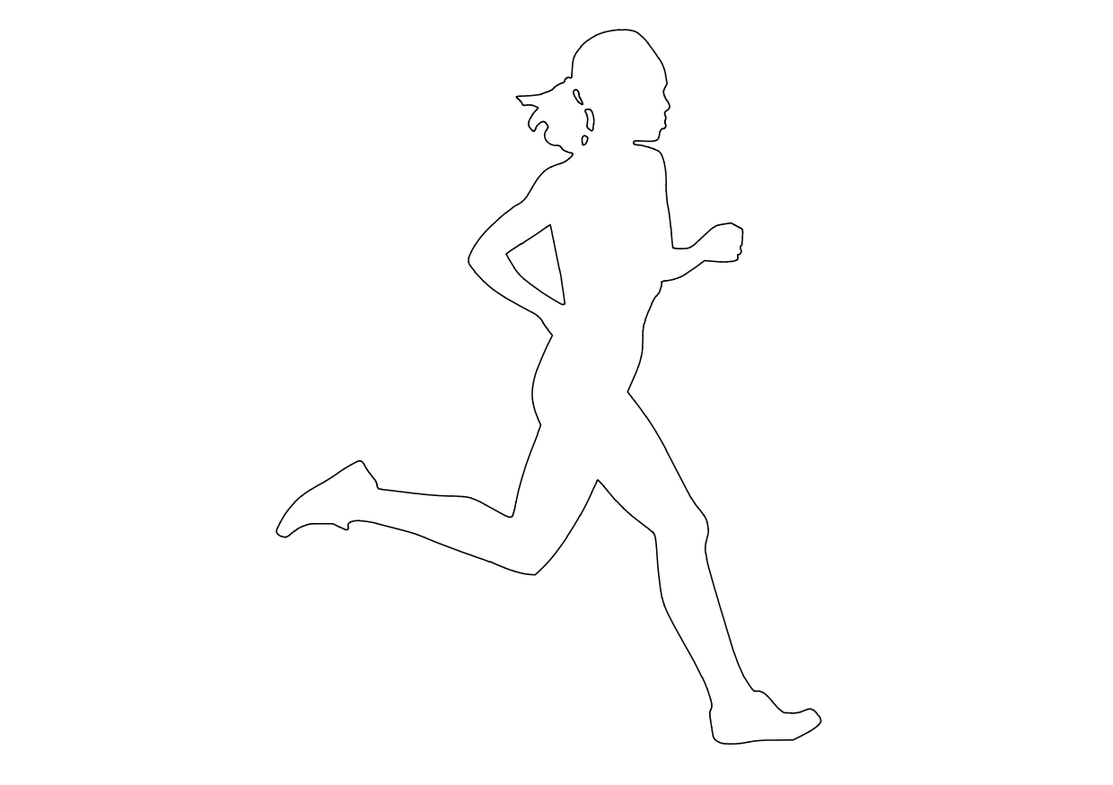 Free Person Running Elevation CAD Block – DWG, DXF, PDF Format