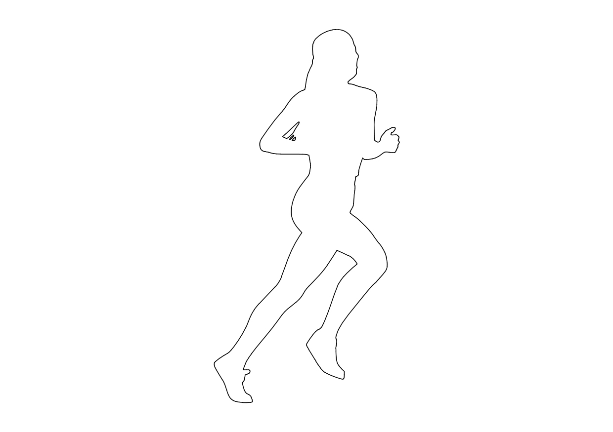 Free Person Running Elevation CAD Block – DWG, DXF, PDF Format