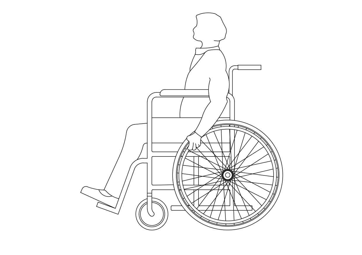 Free Disabled Person Elevation CAD Block – DWG, DXF, PDF Format