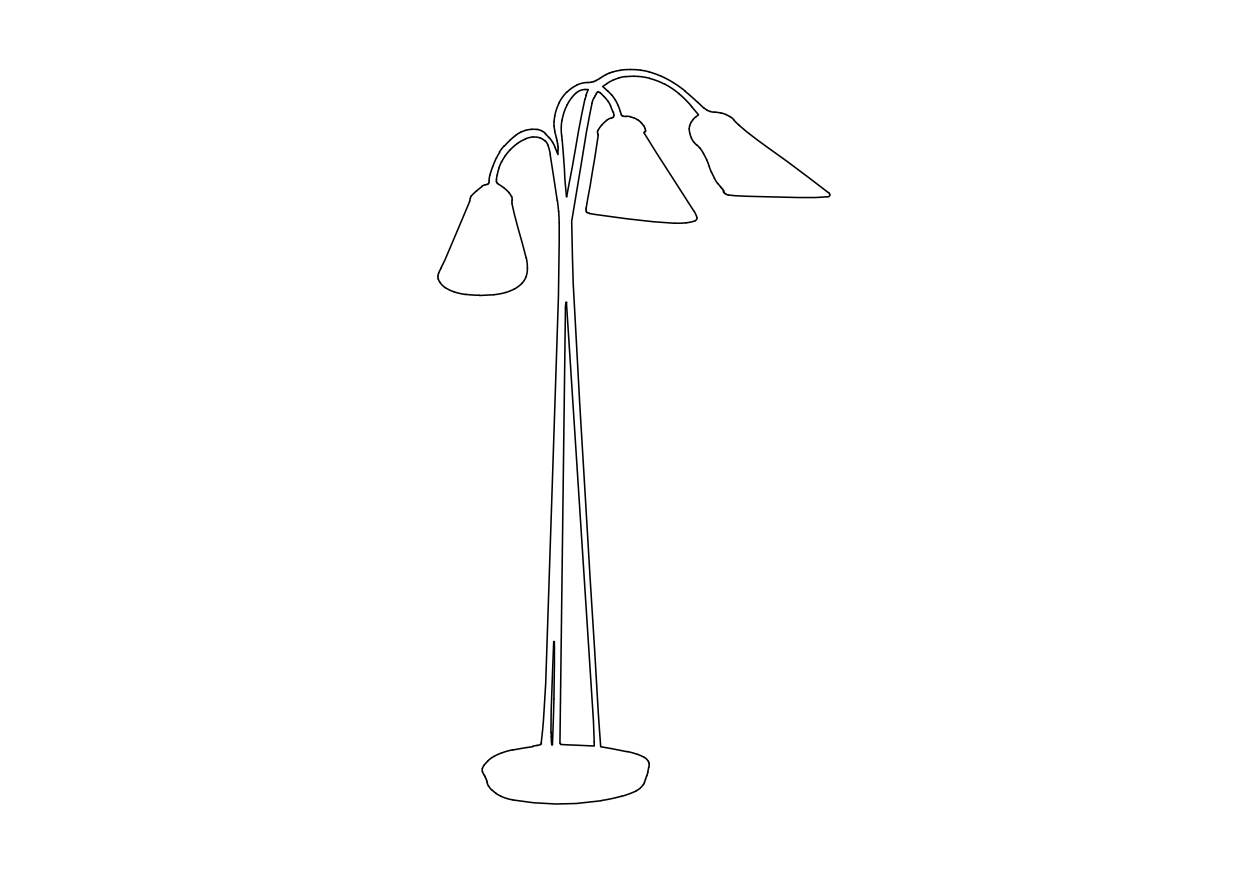 Free Floor Lamp Elevation CAD Block – DWG, DXF, PDF Format