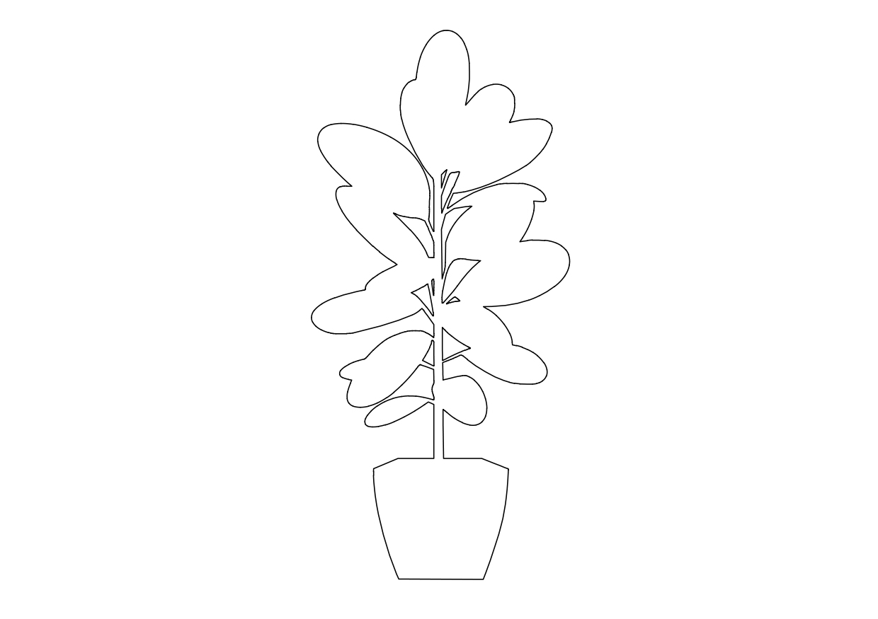 Free Plant Elevation CAD Block – DWG, DXF, PDF Format