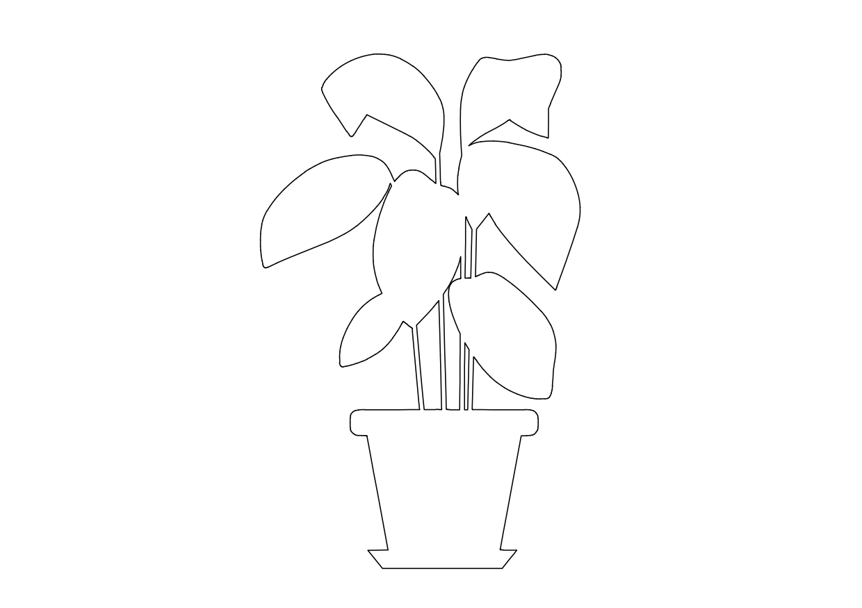 Free Plant Elevation CAD Block – DWG, DXF, PDF Format