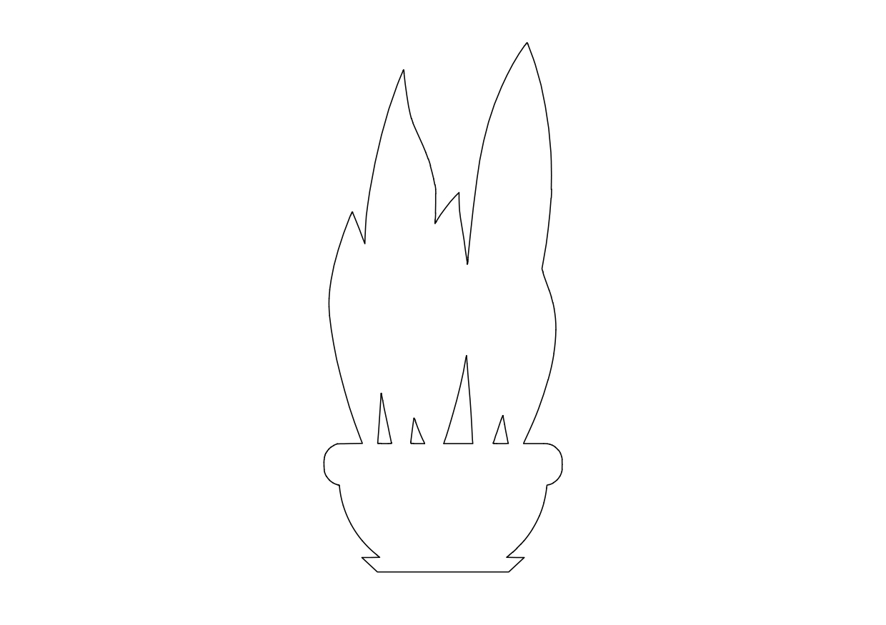 Free Plant Elevation CAD Block – DWG, DXF, PDF Format