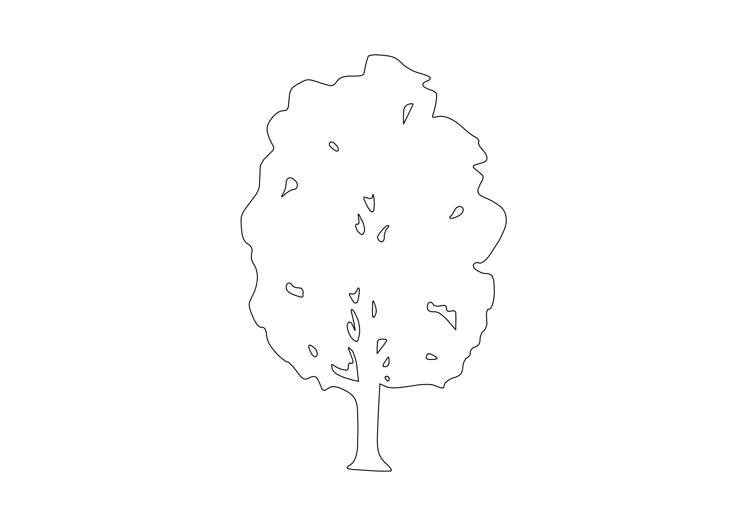 Free Tree Elevation CAD Block – DWG, DXF, PDF Format