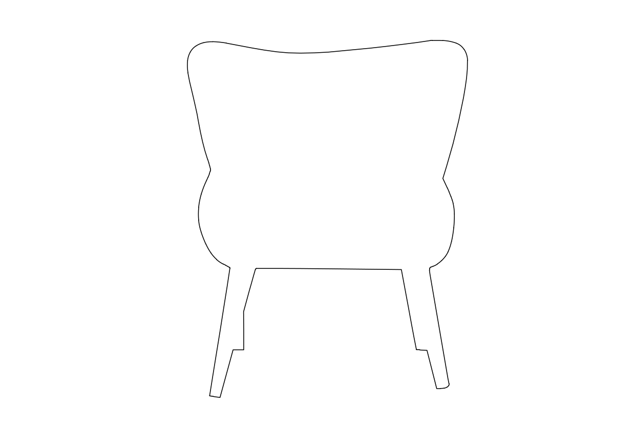 Free Chair Elevation CAD Block – DWG, DXF, PDF Format