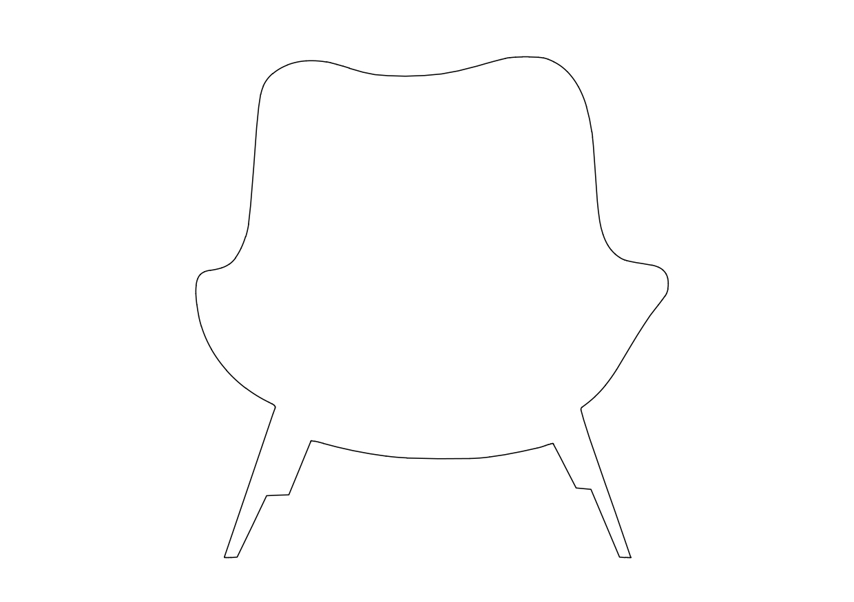 Free Chair Elevation CAD Block – DWG, DXF, PDF Format