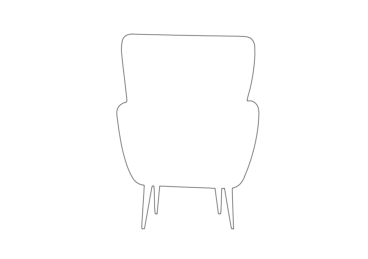 Free Chair Elevation CAD Block – DWG, DXF, PDF Format