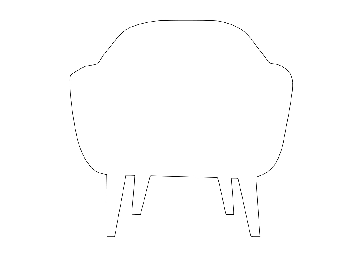 Free Chair Elevation CAD Block – DWG, DXF, PDF Format