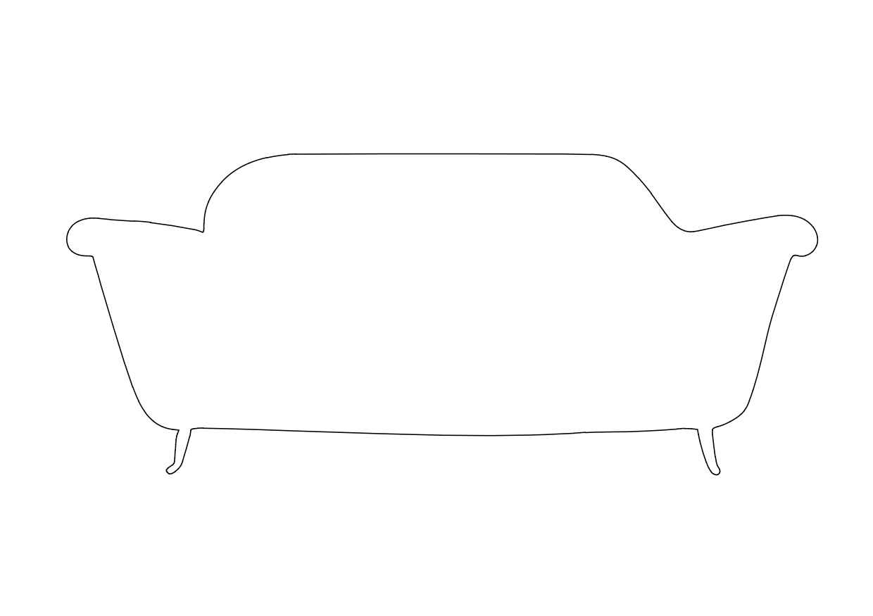Free Sofa elevation CAD Block – DWG, DXF, PDF Format