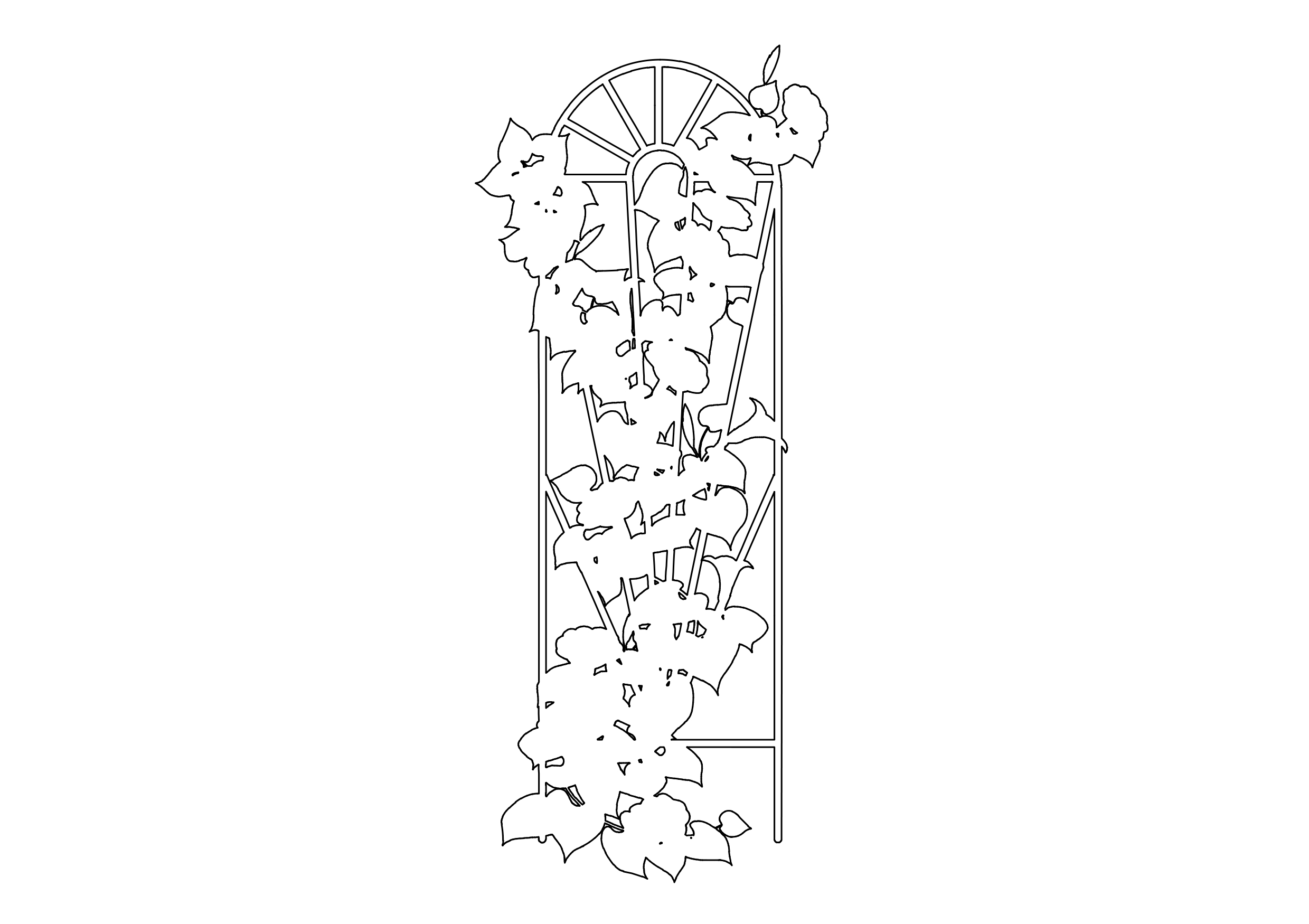 Free Climbing Plant Elevation CAD Block – DWG, DXF, PDF Format
