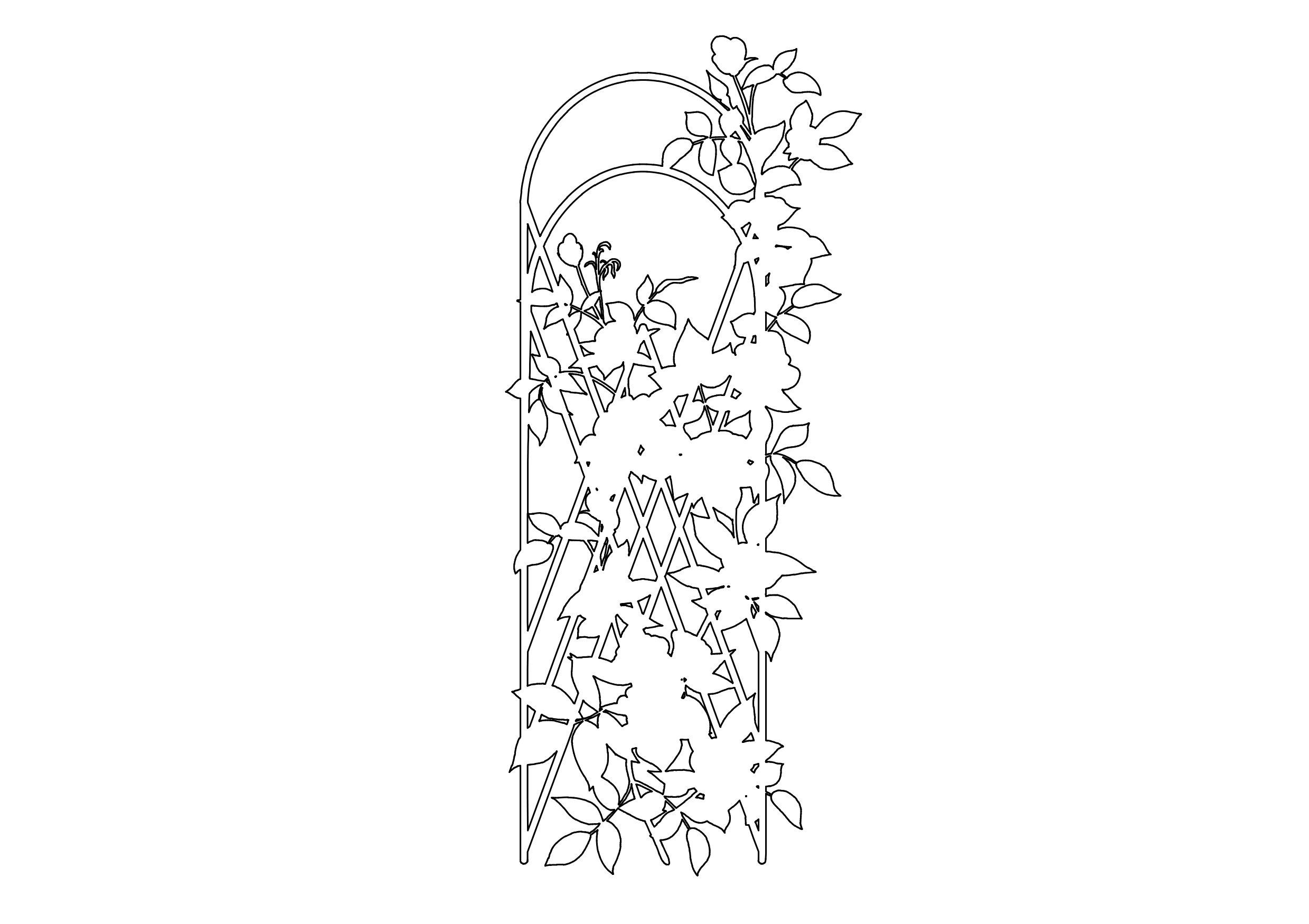 Free Climbing Plant Elevation CAD Block – DWG, DXF, PDF Format