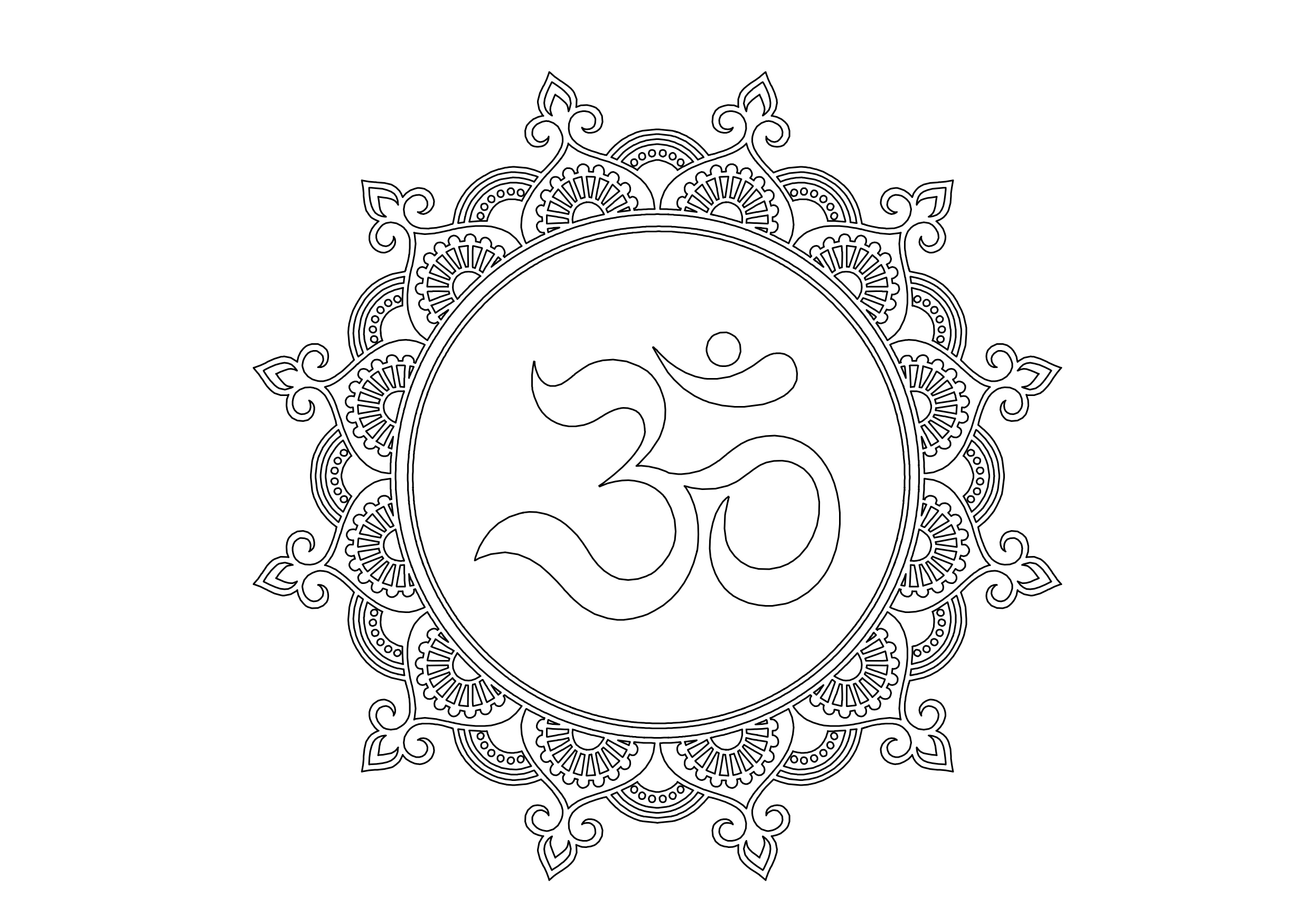 Free Circular Mandala Pattern CAD Block Icon – DWG, DXF, PDF Format