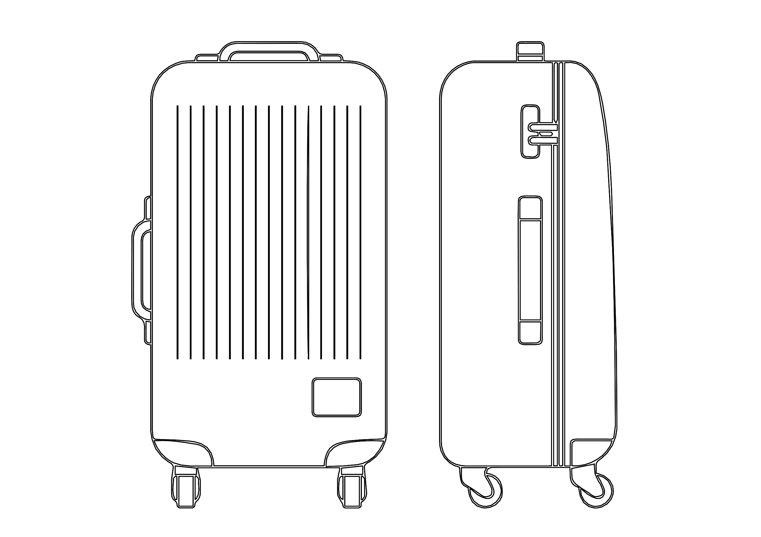 Free Luggage CAD Blocks – DWG, DXF, PDF Format