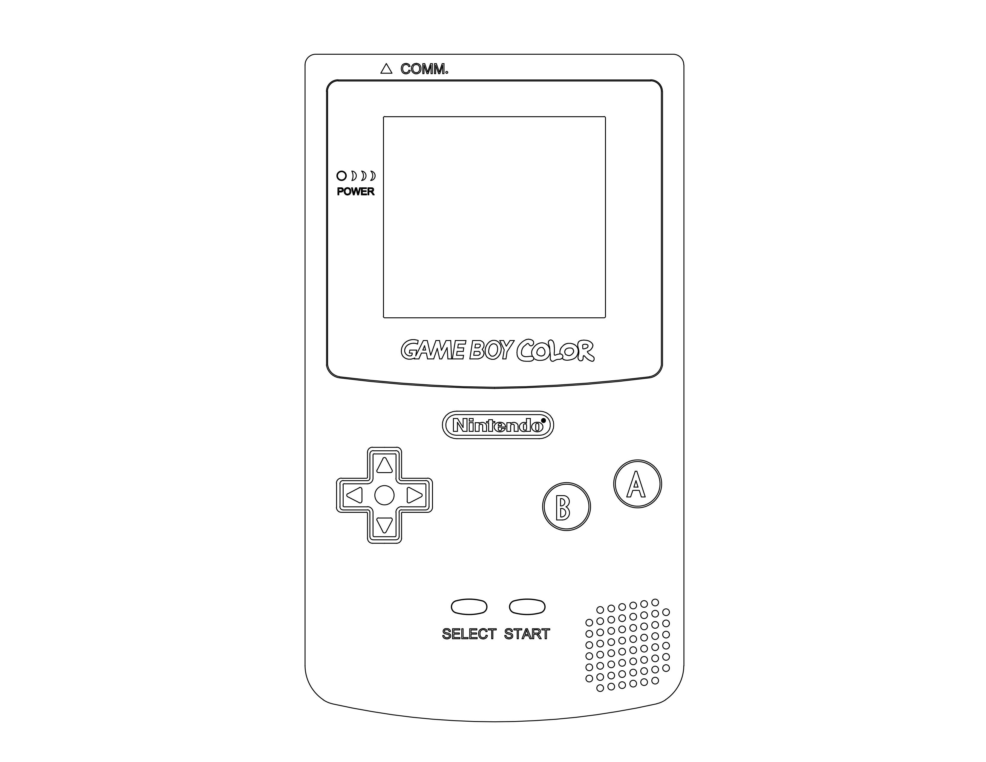 Free Nintendo Gameboy Top View CAD Block – DWG, DXF, PDF Format