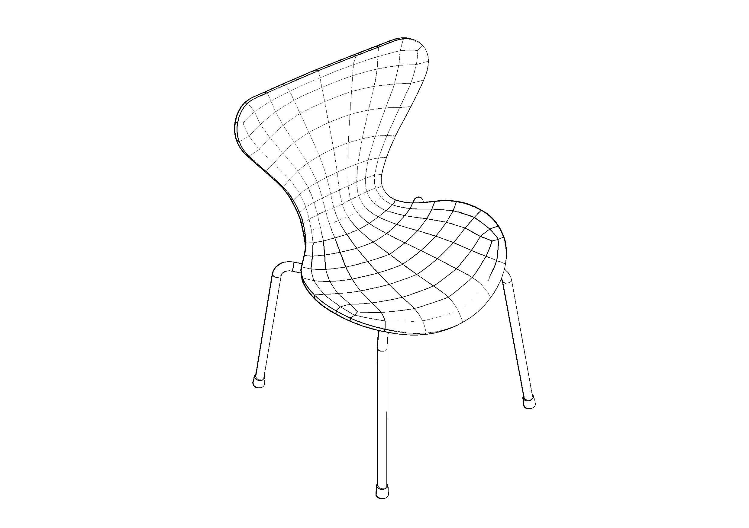 Free chair 3D CAD Block – DWG, DXF, PDF Format