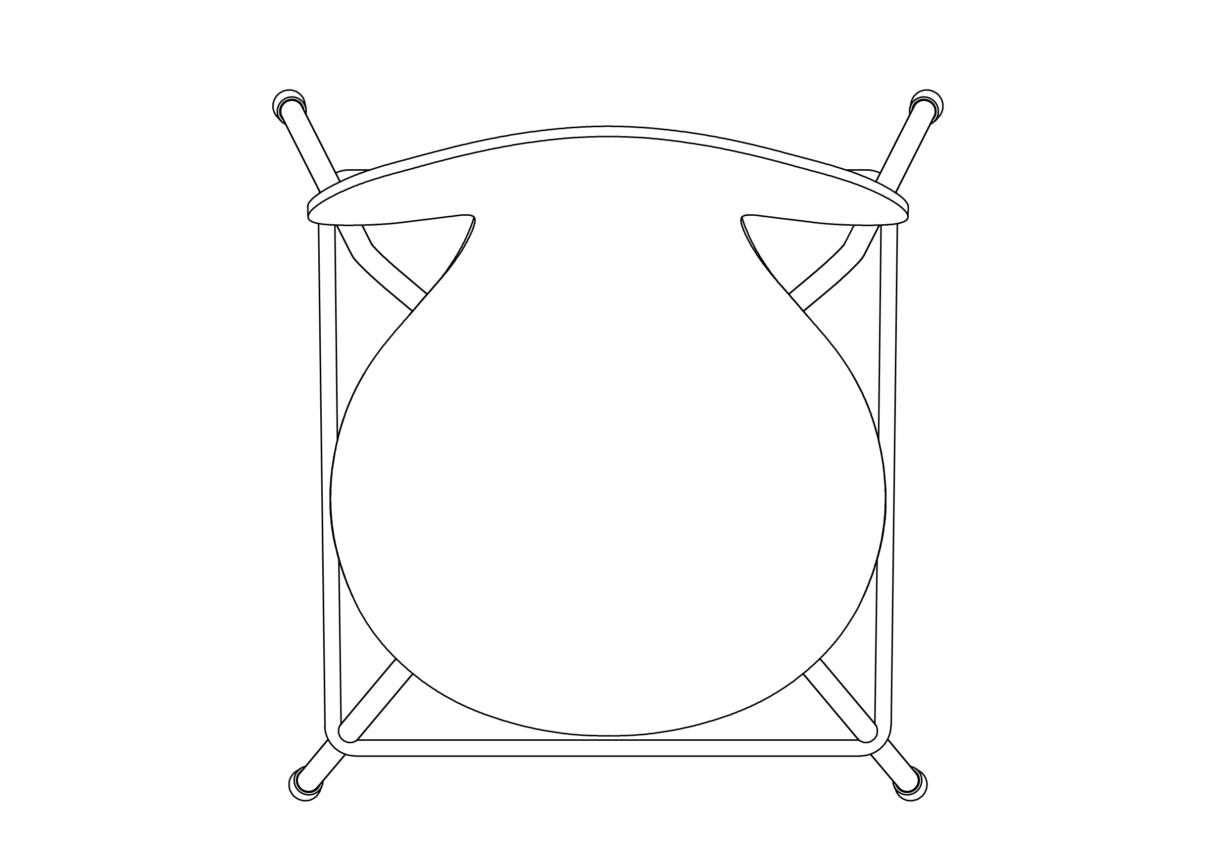 Free Chair top view CAD Block – DWG, DXF, PDF Format