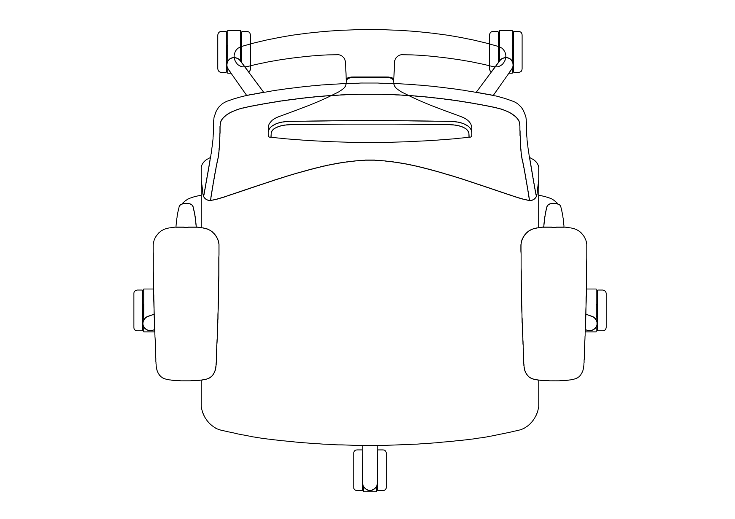 Free Office Chair top view CAD Block – DWG, DXF, PDF Format